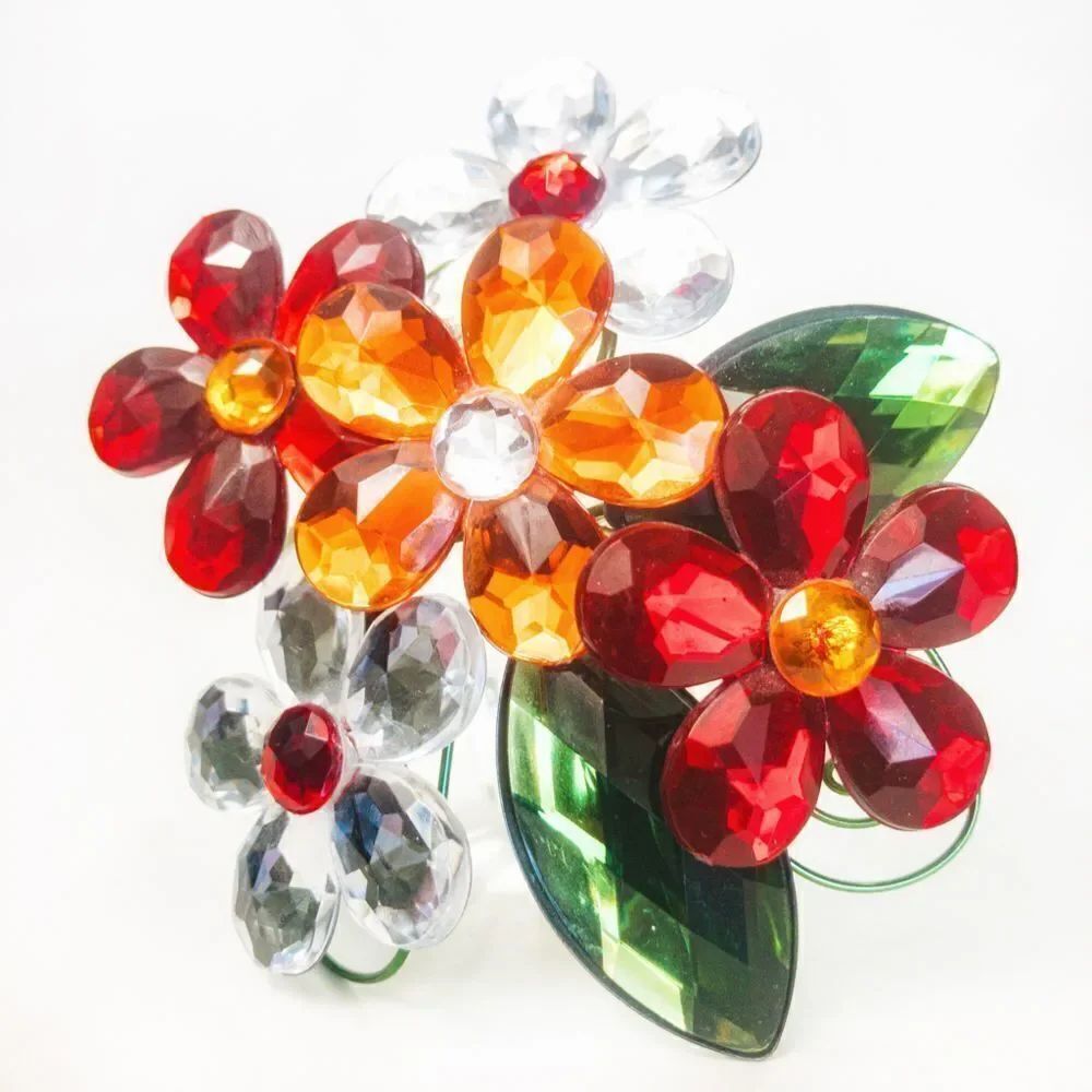 Ganz Crystal Expressions Acrylic Posy Pot and Blossom Napkin Rings